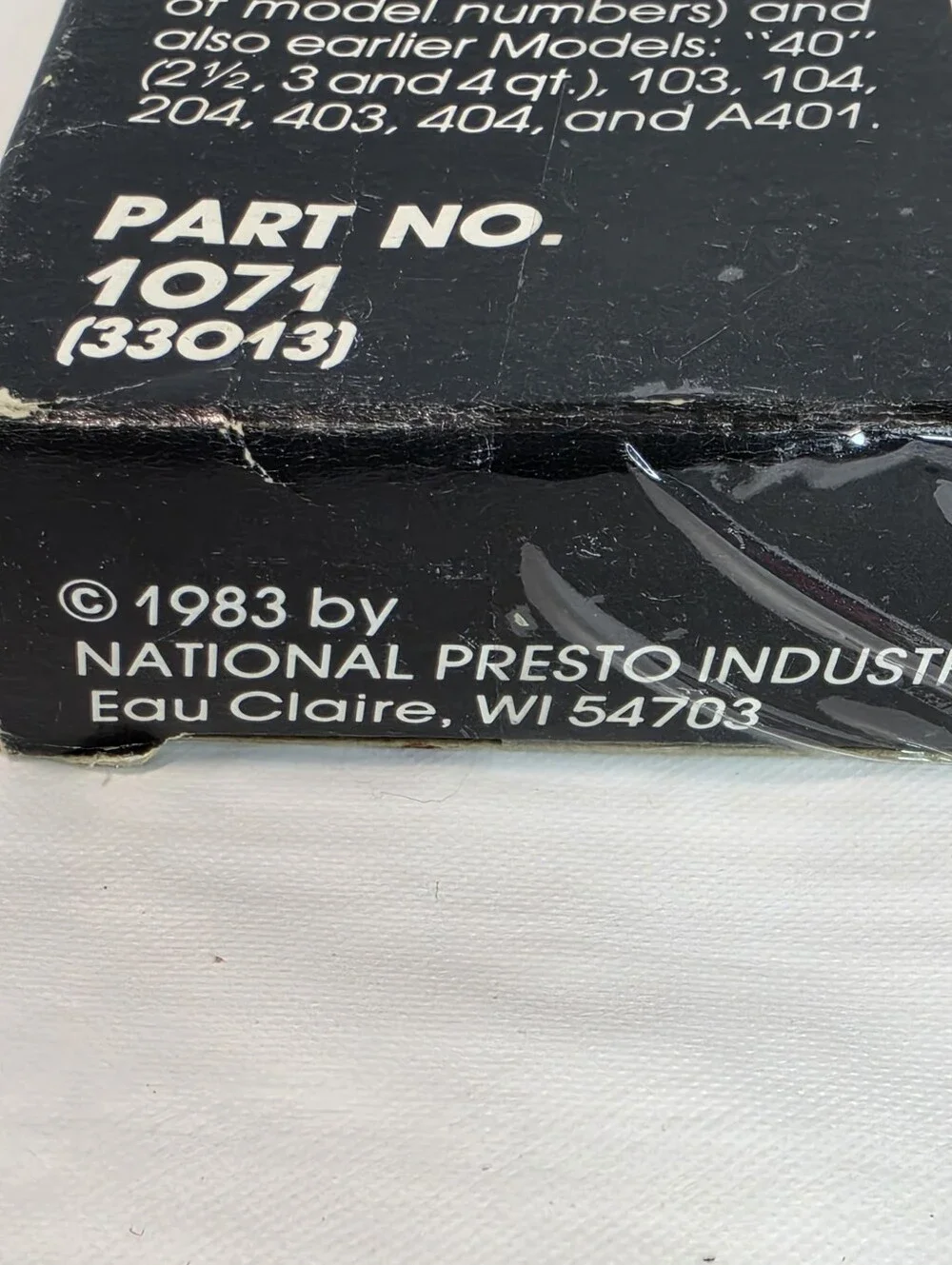 VTG (1983) Original Presto Pressure Cooker Sealing Ring (Part #1071) 33013.